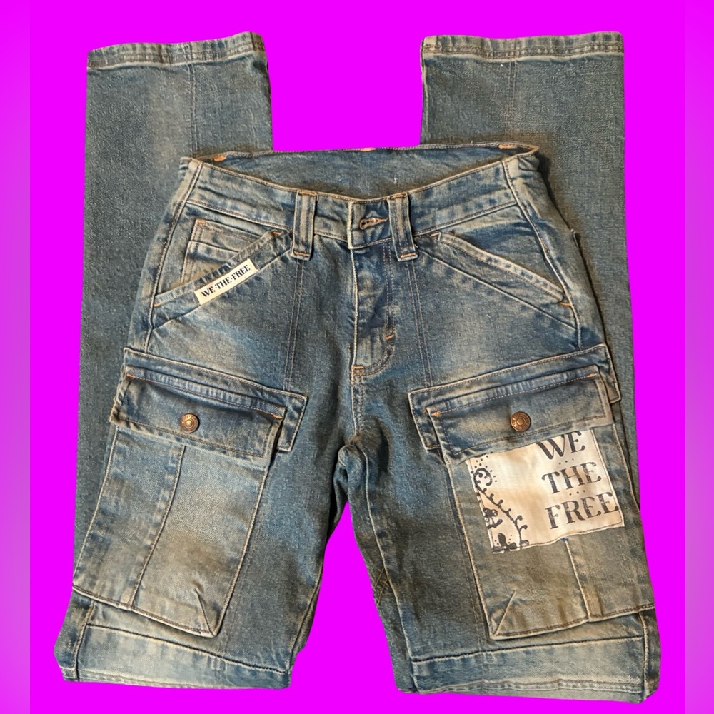 We The Free Denim Cargo Jeans Women’s Size 25